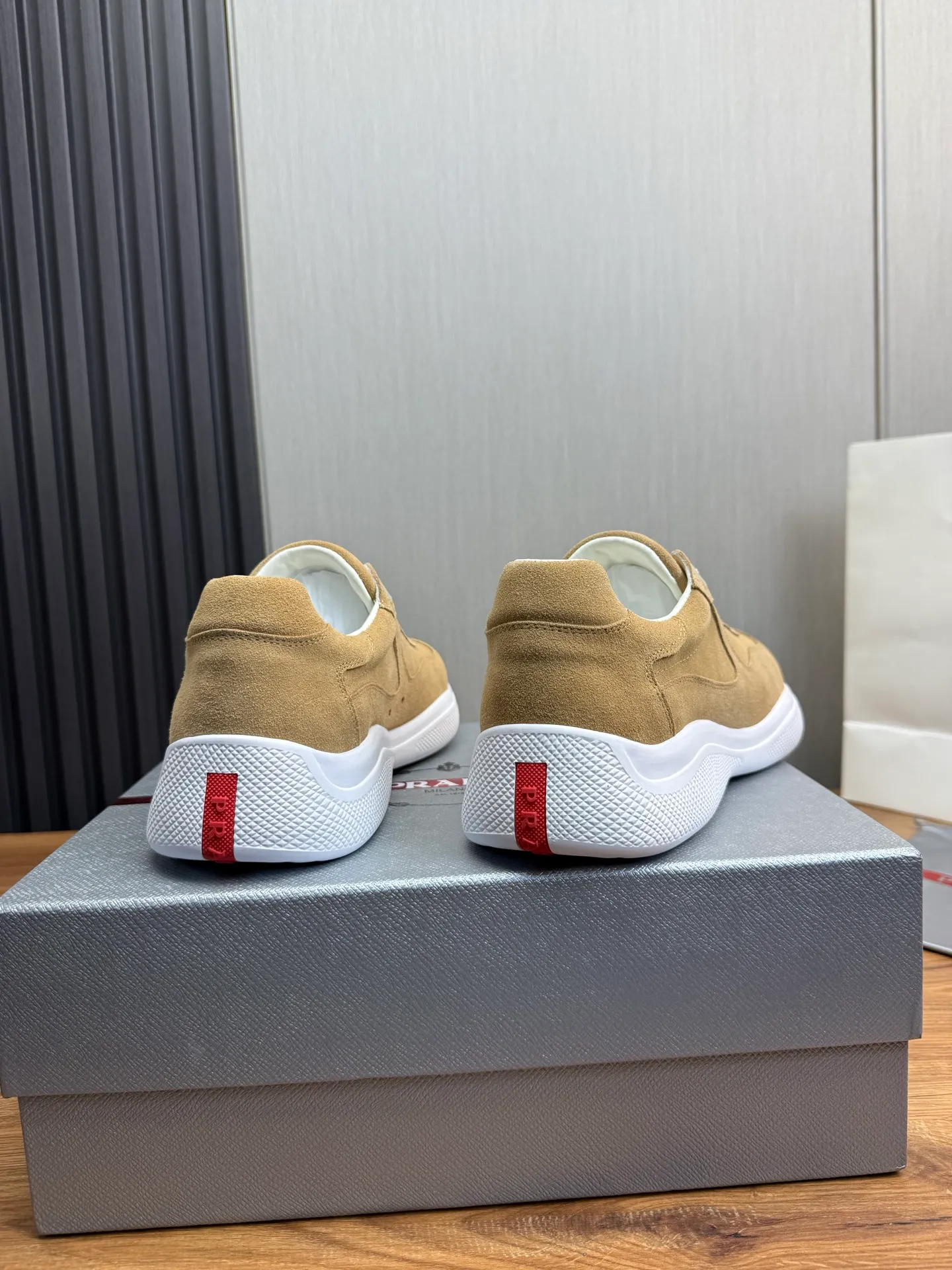 Men's shoes 💰540💰 [PRADA] Men's shoes are popular in the counter, official website is synchronized, 1 high-quality shipment ✔️Original frosted cowhide + cowhide lining, 1🆚1 replica, original sole, 38-45 (45 customized, non-refundable)